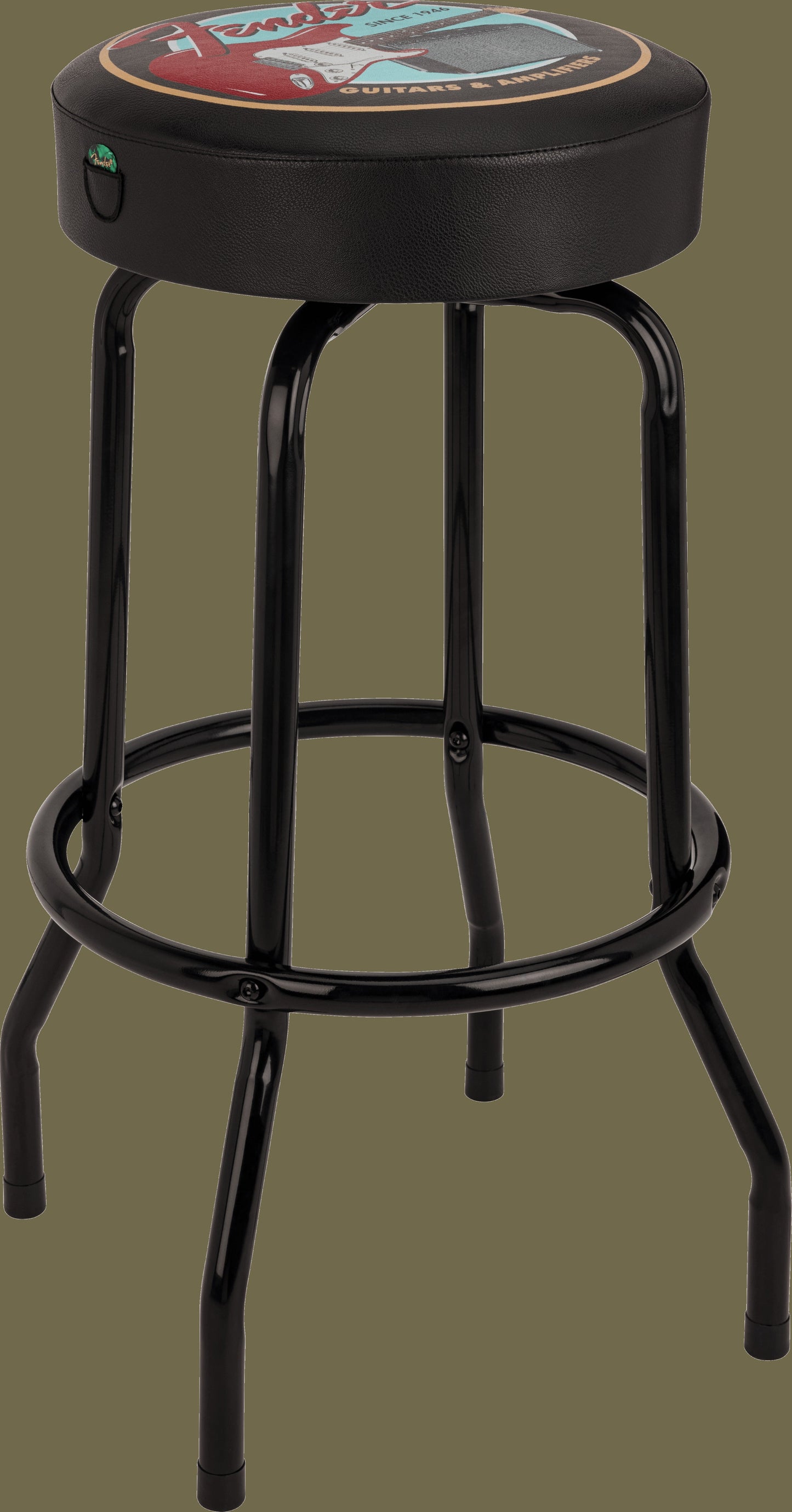 Fender® Guitars & Amps Pick Pouch Barstool, Black
