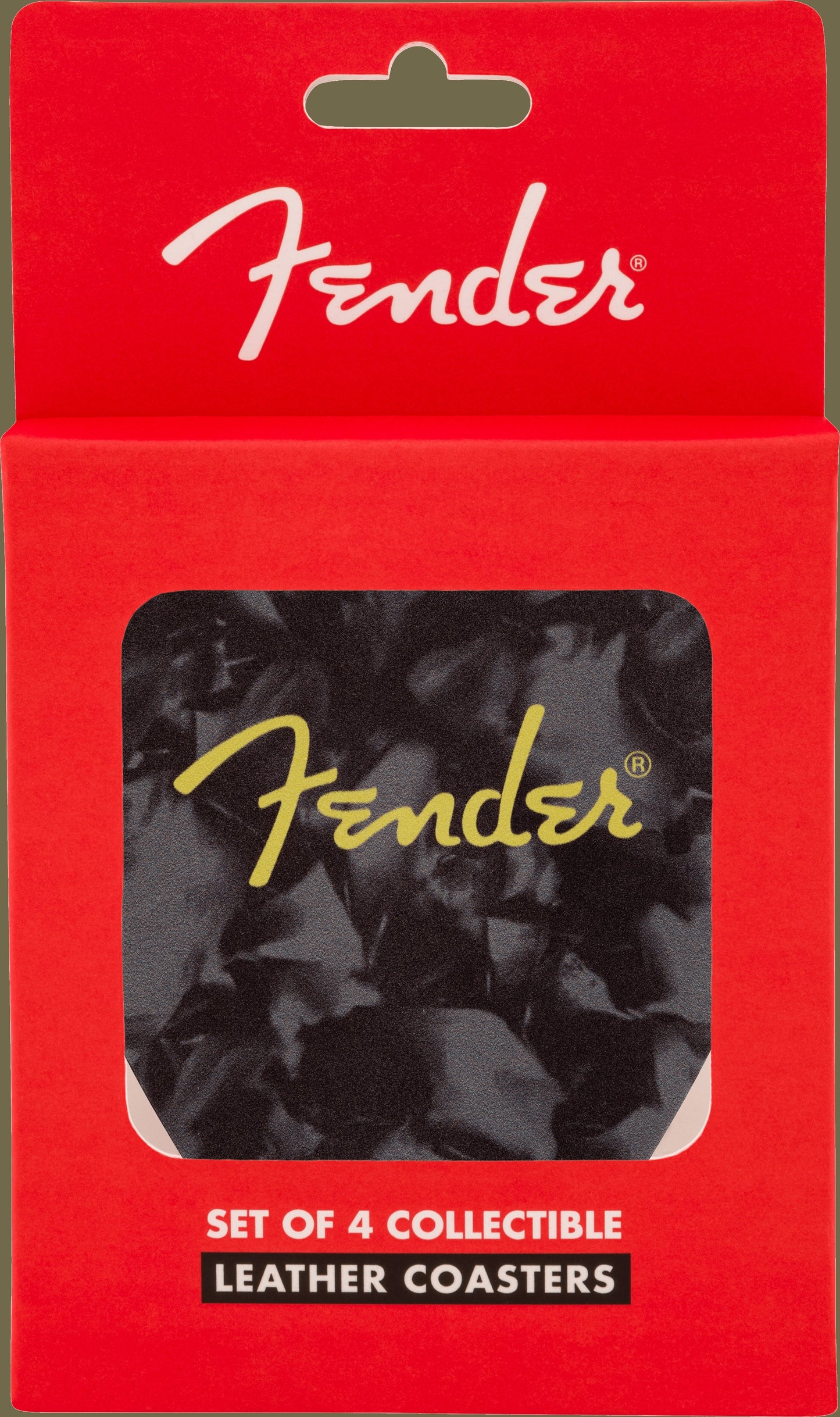 FenderTM Pick Shape Logo Coasters, 4-Pack, Multi-Color