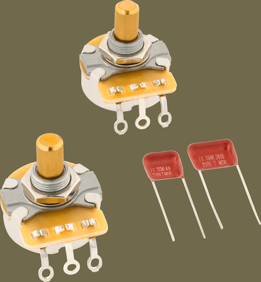 Telecaster® Solid Shaft Potentiometer and Capacitor Kit, 2-Pack