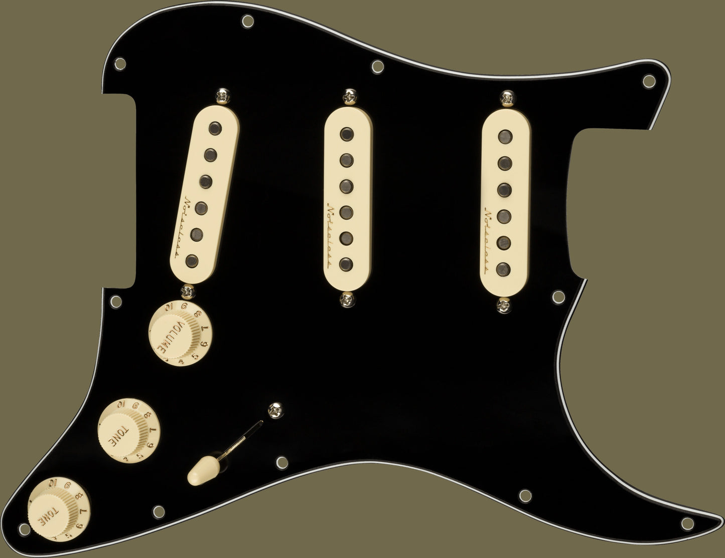 Pre-Wired Strat® Pickguard, Vintage Noiseless SSS