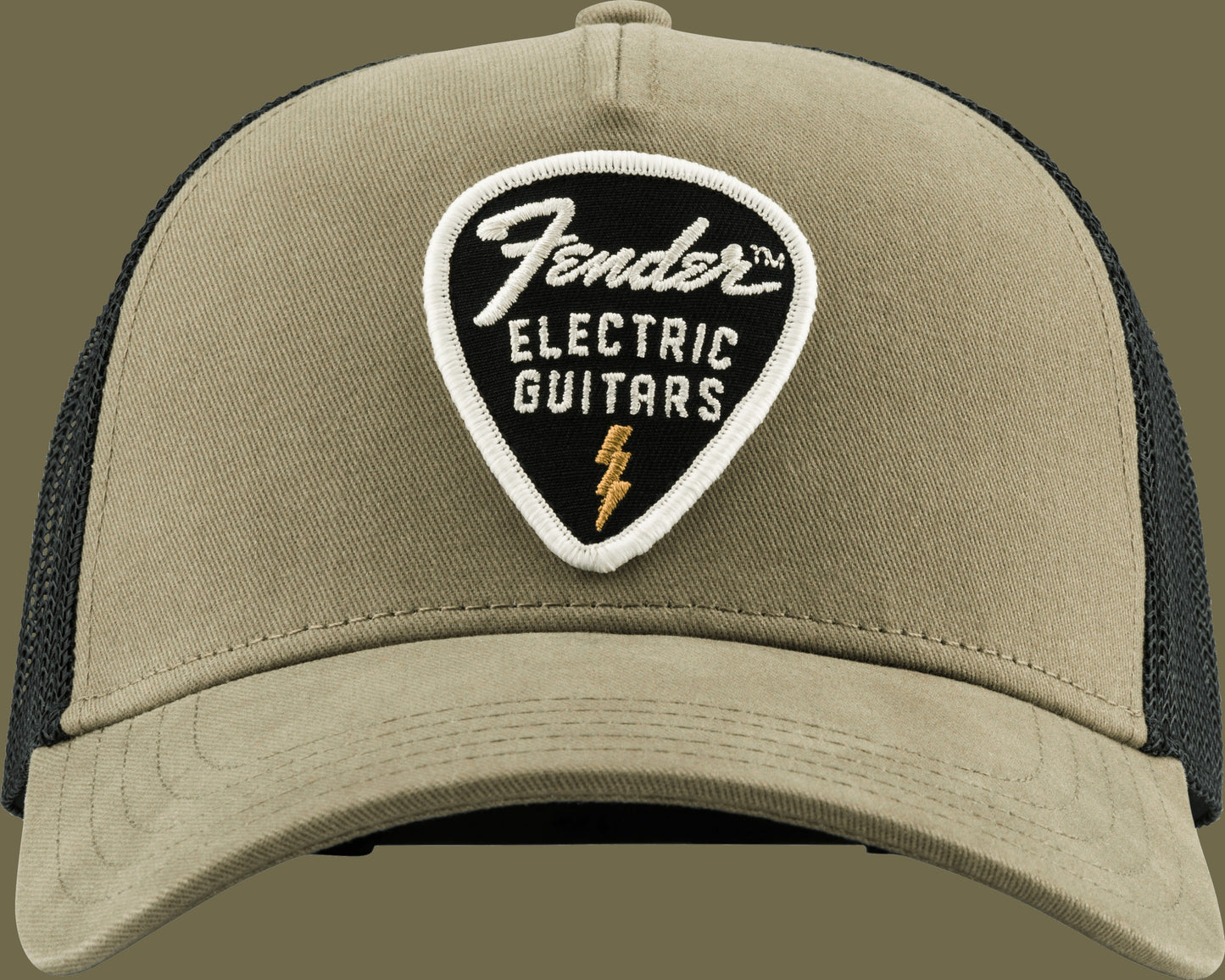 Fender® Snap Back Pick Patch Hat, Olive