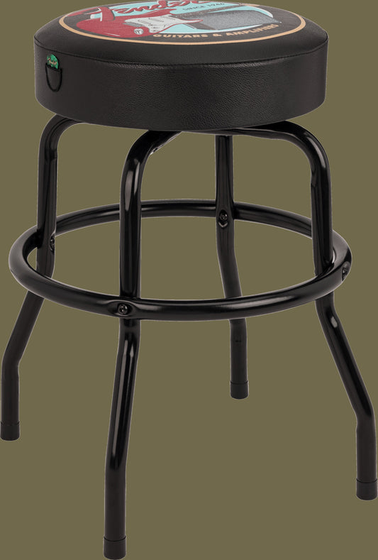 Fender® Guitars & Amps Pick Pouch Barstool, Black