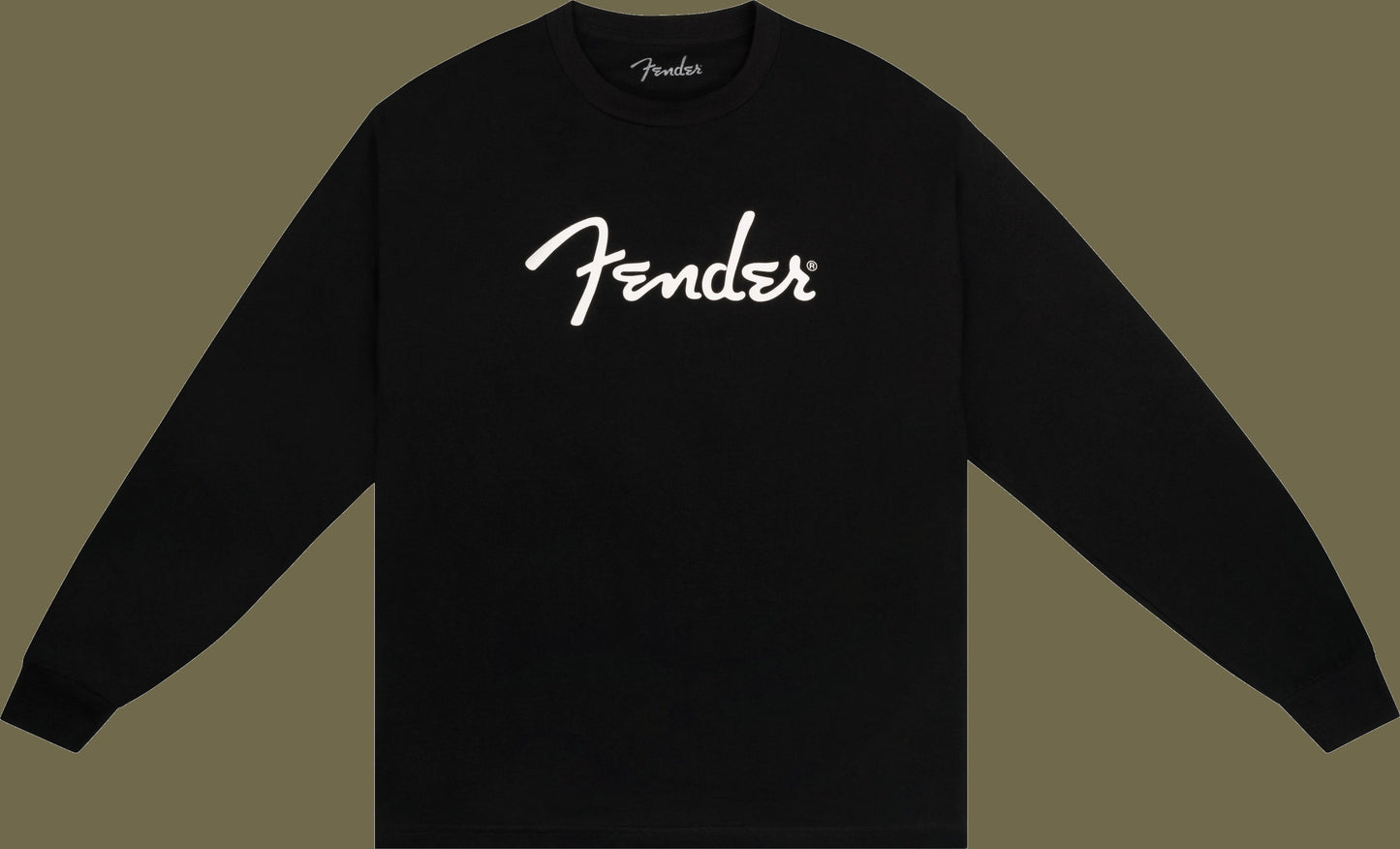 Fender® Spaghetti Logo Long-Sleeve T-shirt, Black