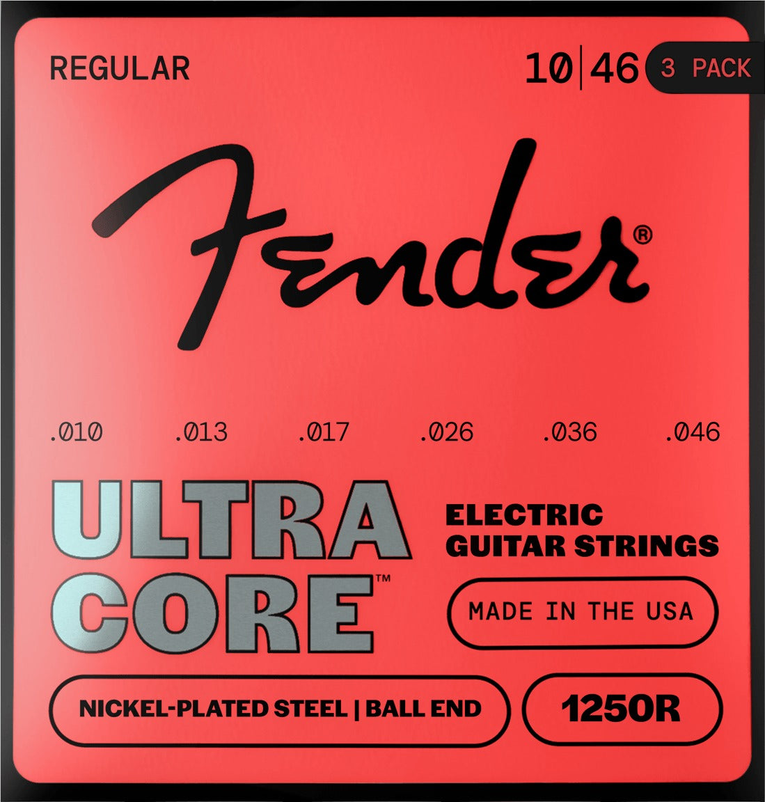 UltraCoreTM 1250 Nickel-Plated Steel Guitar Strings (3-Pack)