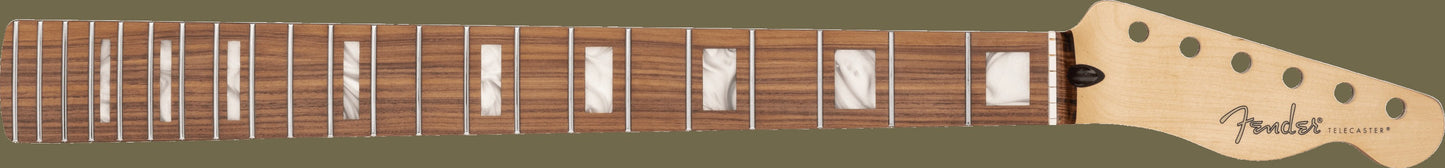 Player Series Telecaster® Neck w/Block Inlays, 22 Medium Jumbo Frets, Pau Ferro