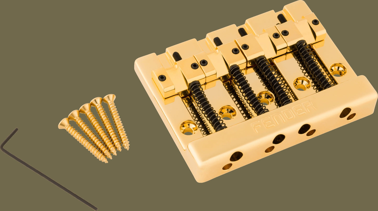 Fender® HiMassTM 4-String Bass Bridge Assembly With Brass Saddles