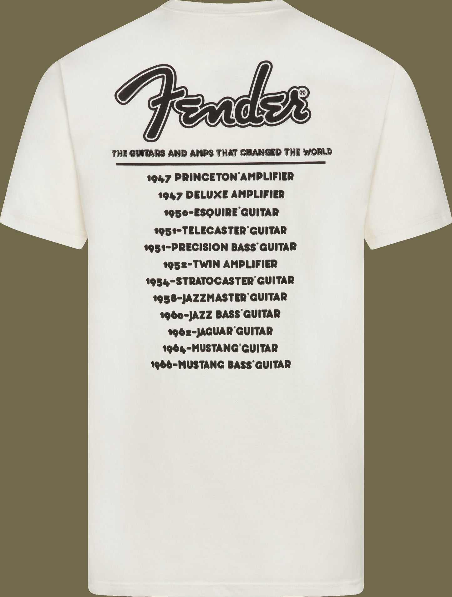 Fender® World Tour T-Shirt, Vintage White