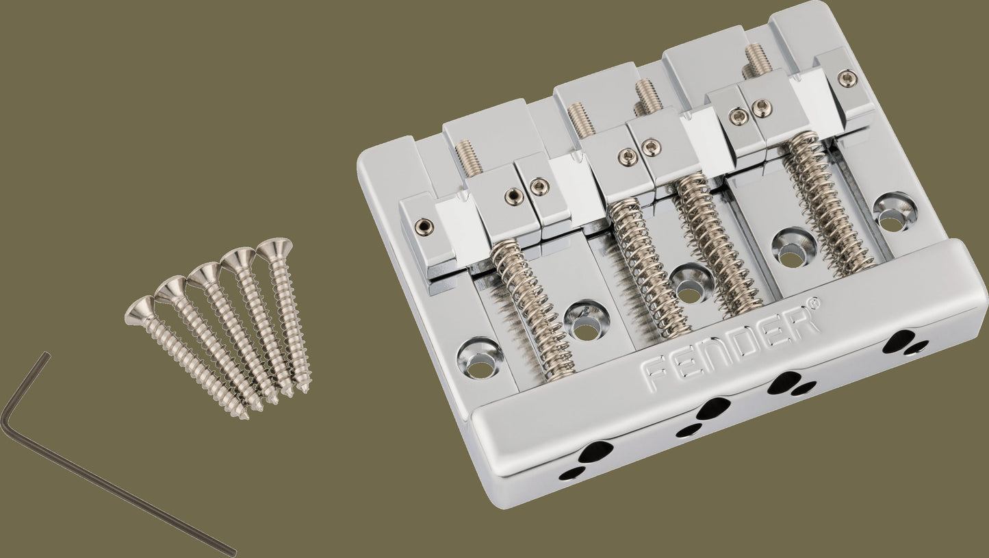 Fender® HiMassTM 4-String Bass Bridge Assembly With Brass Saddles