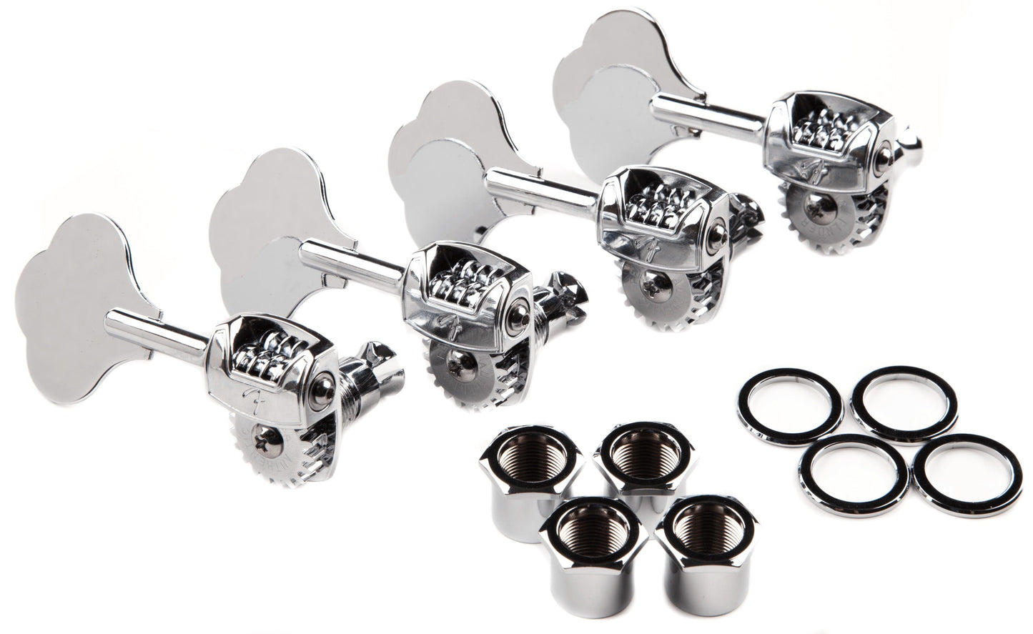 Deluxe "F" Stamp Bass Tuning Machine Set - Left-Handed