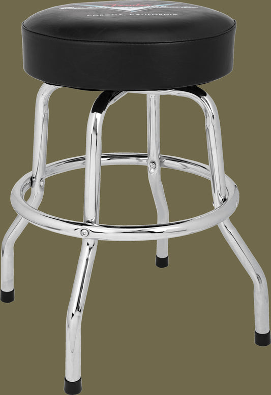 Fender® Custom Shop Chevron Logo Barstool, Black/Chrome