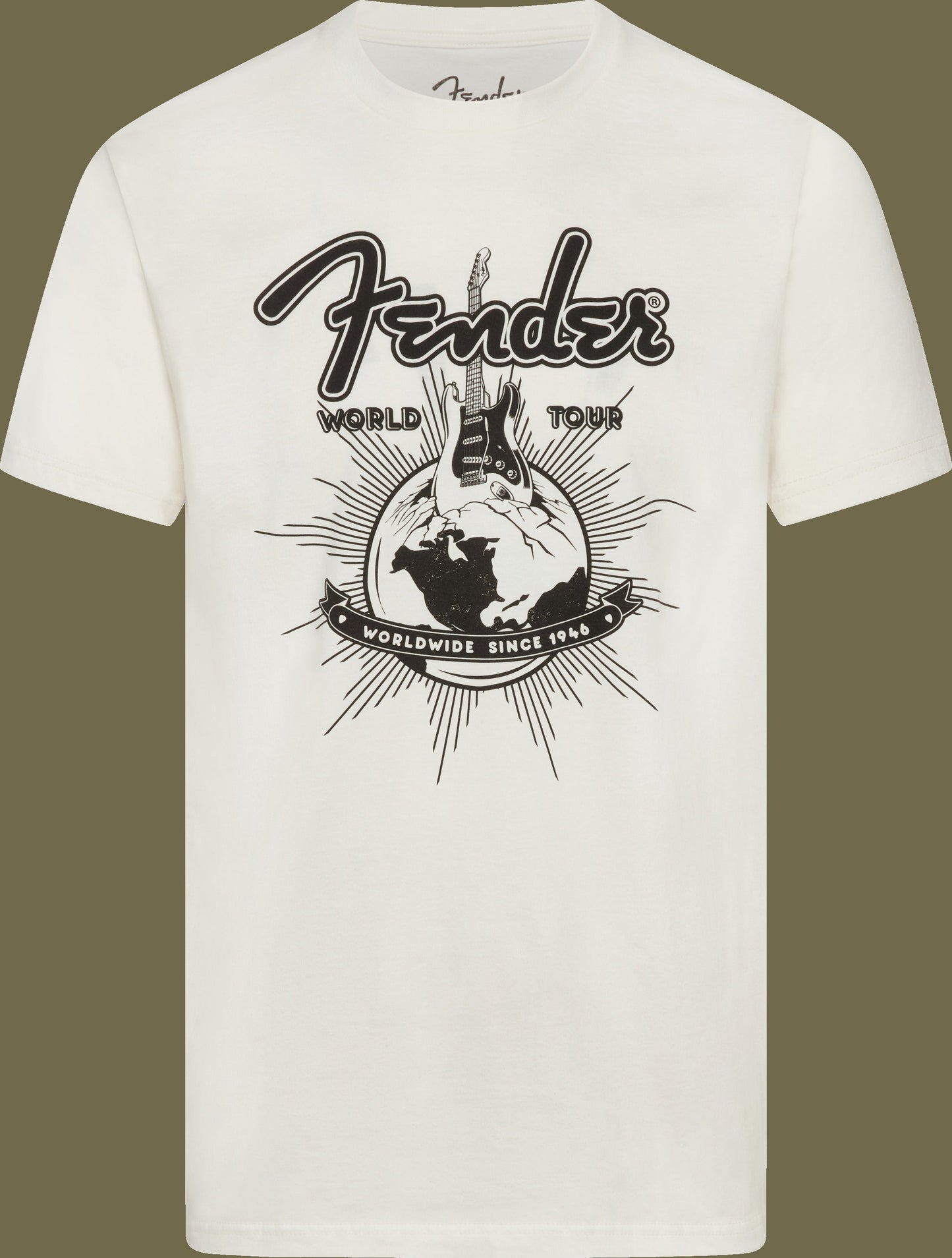 Fender® World Tour T-Shirt, Vintage White