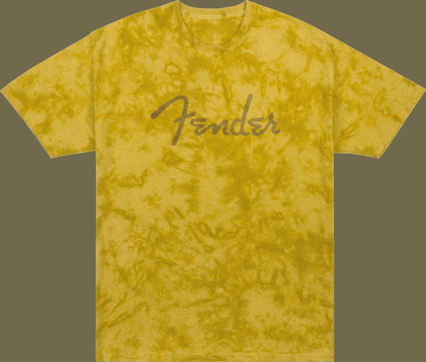 Fender® Spaghetti Logo Tie-Dye T-Shirt, Mustard