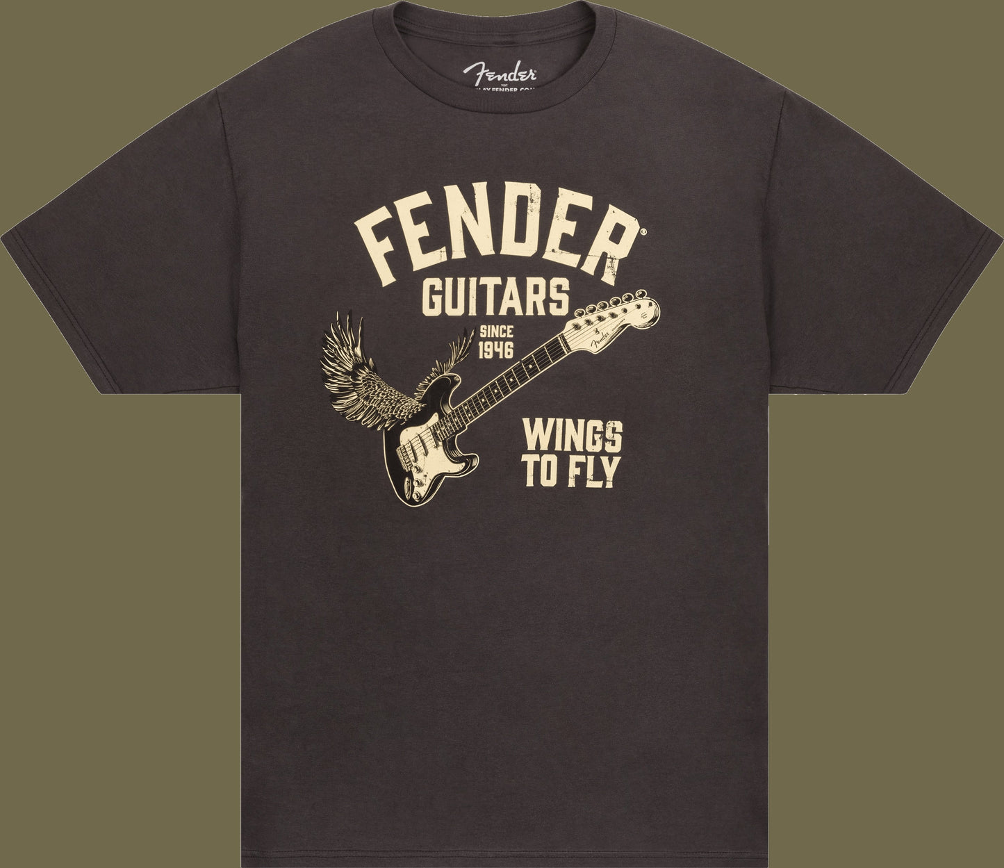 Fender® Wings To Fly T-Shirt, Vintage Black