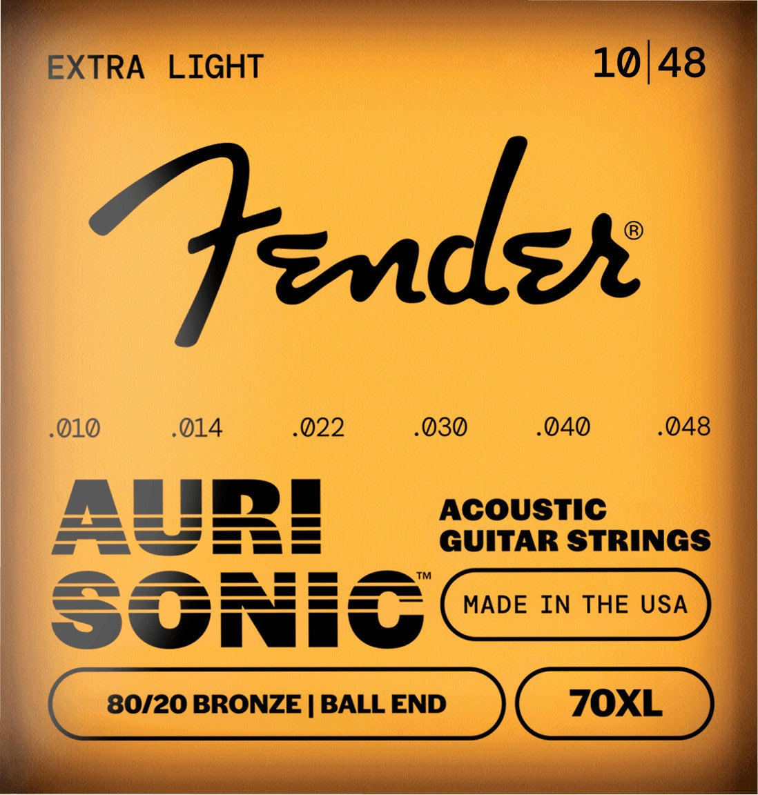 AuriSonicTM 70 80/20 Bronze Acoustic Guitar Strings