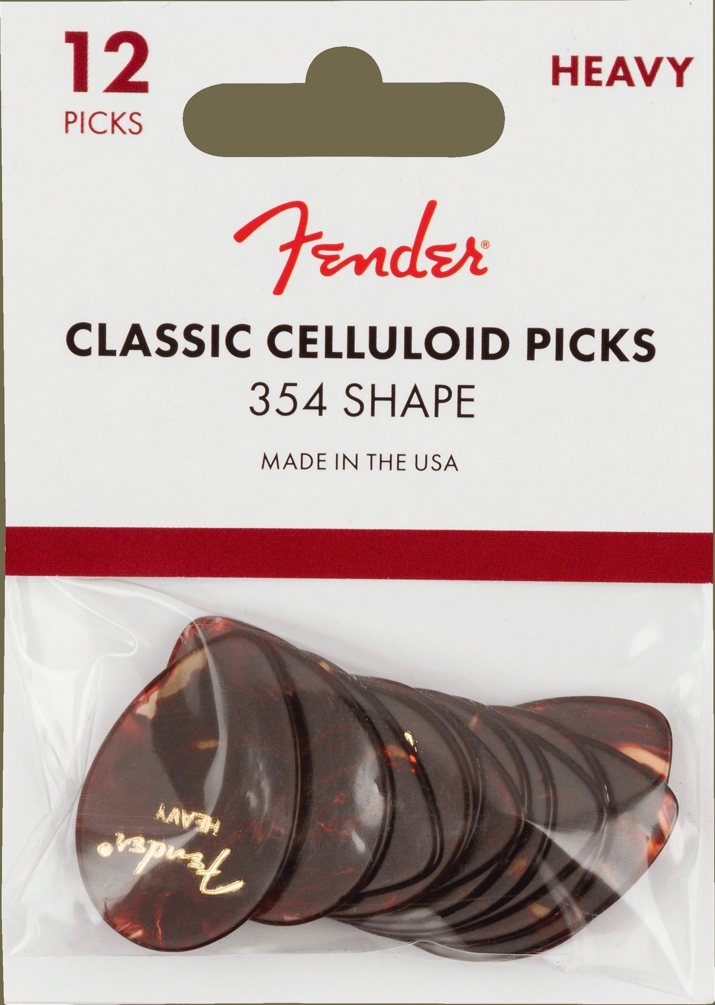 Classic Celluloid Picks, 354 Shape - 12 Pack