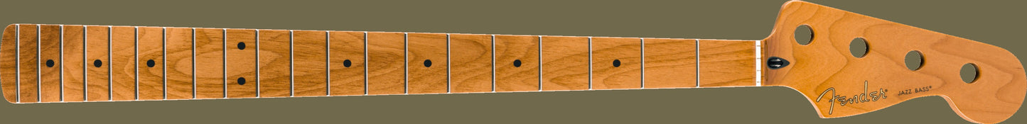Roasted Maple Jazz Bass® Neck, 20 Medium Jumbo Frets, 9.5", Maple, C Shape