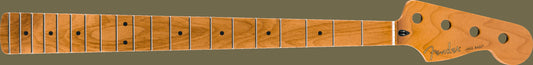 Roasted Maple Jazz Bass® Neck, 20 Medium Jumbo Frets, 9.5", Maple, C Shape
