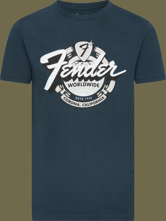 Fender® World Wide Tee, Vintage Navy